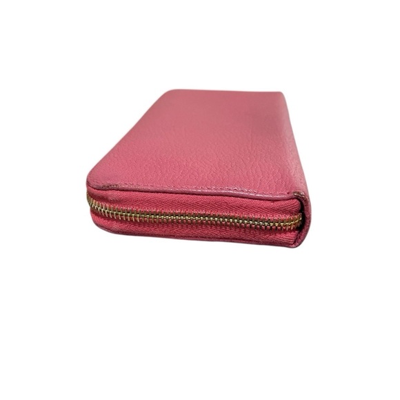 Miu Miu Red Leather Zip Wallet - Picture 4 of 6